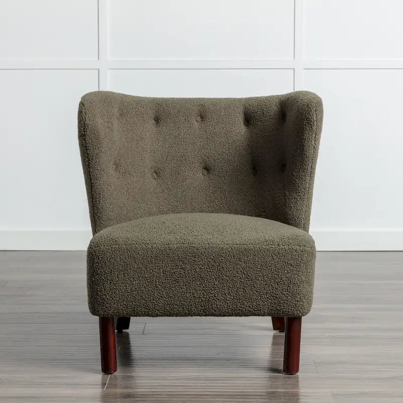 Fauteuil sans accoudoirs rembourré, canapé simple, chaise de lecture moderne pour salon, chambre à coucher