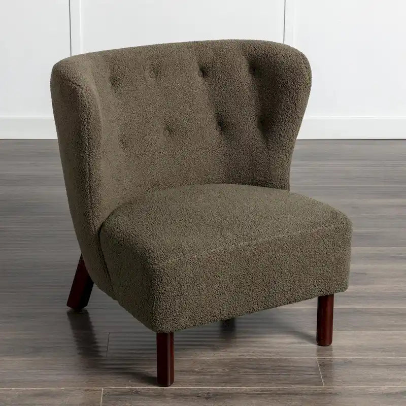 Fauteuil sans accoudoirs rembourré, canapé simple, chaise de lecture moderne pour salon, chambre à coucher