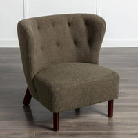 Fauteuil sans accoudoirs rembourré, canapé simple, chaise de lecture moderne pour salon, chambre à coucher