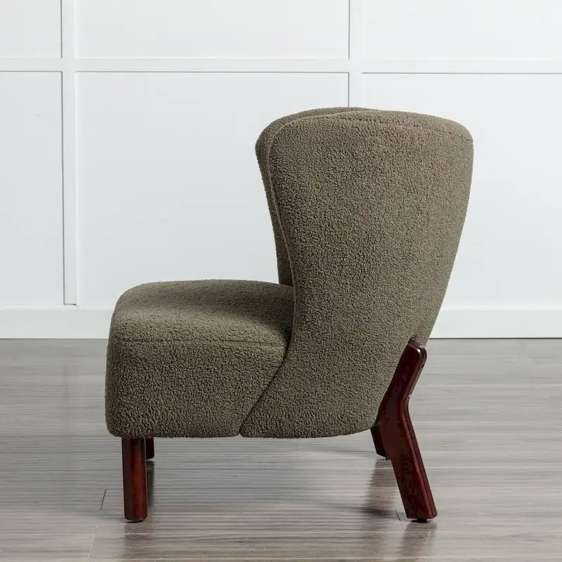 Fauteuil sans accoudoirs rembourré, canapé simple, chaise de lecture moderne pour salon, chambre à coucher