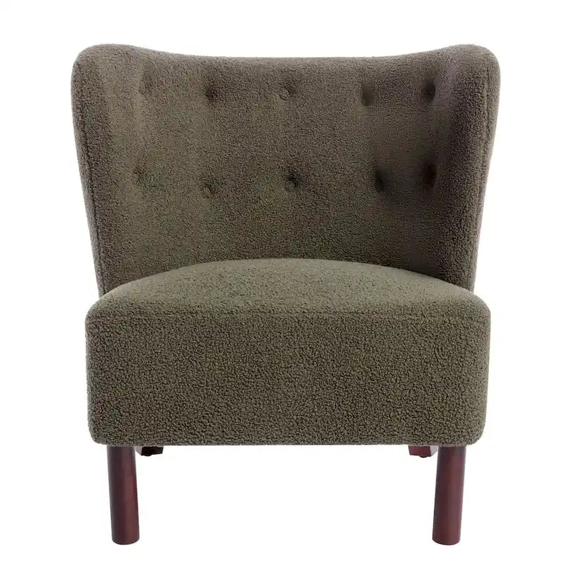 Fauteuil sans accoudoirs rembourré, canapé simple, chaise de lecture moderne pour salon, chambre à coucher