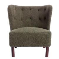 Fauteuil sans accoudoirs rembourré, canapé simple, chaise de lecture moderne pour salon, chambre à coucher
