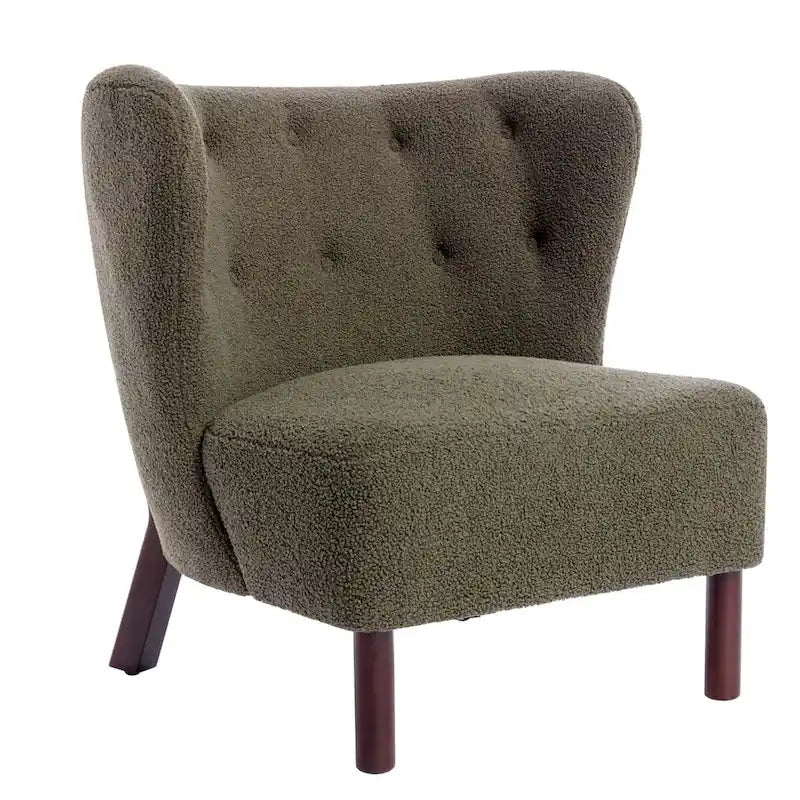 Fauteuil sans accoudoirs rembourré, canapé simple, chaise de lecture moderne pour salon, chambre à coucher