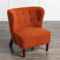 Fauteuil sans accoudoirs rembourré, canapé simple, chaise de lecture moderne pour salon, chambre à coucher