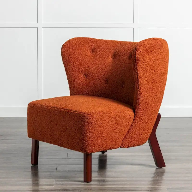 Fauteuil sans accoudoirs rembourré, canapé simple, chaise de lecture moderne pour salon, chambre à coucher