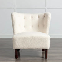 Fauteuil sans accoudoirs rembourré, canapé simple, chaise de lecture moderne pour salon, chambre à coucher