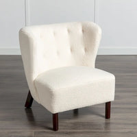 Fauteuil sans accoudoirs rembourré, canapé simple, chaise de lecture moderne pour salon, chambre à coucher