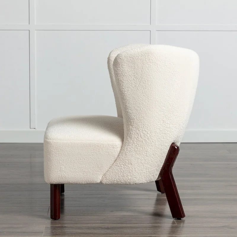Fauteuil sans accoudoirs rembourré, canapé simple, chaise de lecture moderne pour salon, chambre à coucher