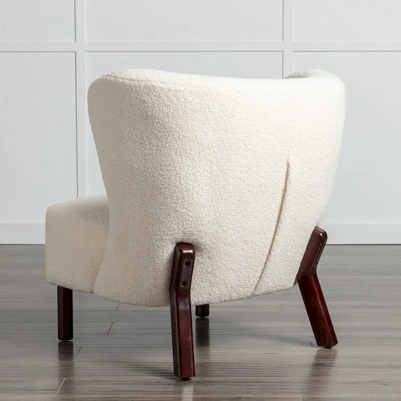 Fauteuil sans accoudoirs rembourré, canapé simple, chaise de lecture moderne pour salon, chambre à coucher