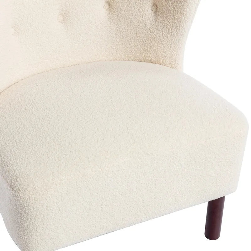 Fauteuil sans accoudoirs rembourré, canapé simple, chaise de lecture moderne pour salon, chambre à coucher