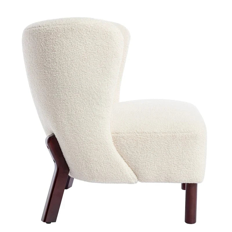 Fauteuil sans accoudoirs rembourré, canapé simple, chaise de lecture moderne pour salon, chambre à coucher