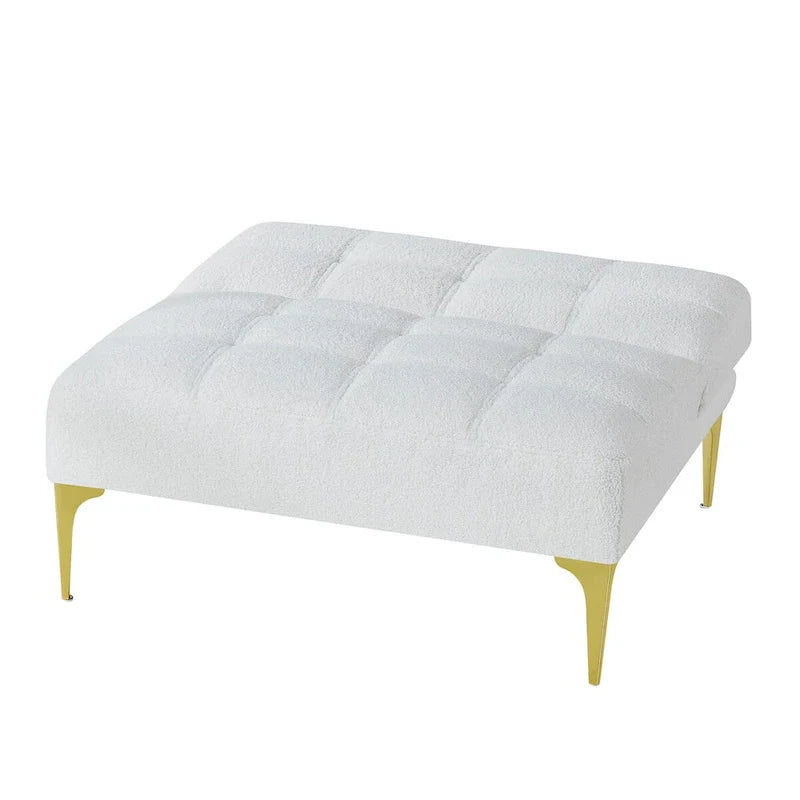 Canapé convertible futon avec pieds en bois massif en tissu de lin vert moutarde