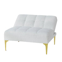 Canapé convertible futon avec pieds en bois massif en tissu de lin vert moutarde