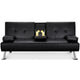 Canapé-lit futon inclinable moderne Yaheetech en simili-cuir