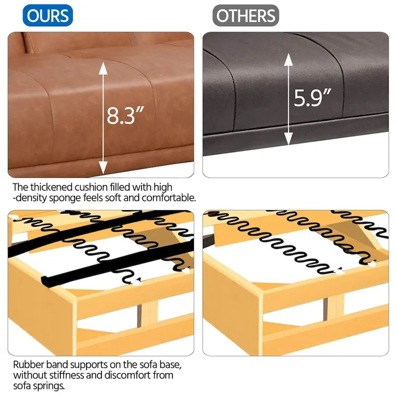 Canapé-lit futon inclinable moderne Yaheetech en simili-cuir