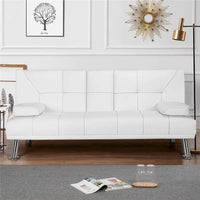 Canapé-lit futon inclinable moderne Yaheetech en simili-cuir