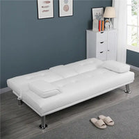 Canapé-lit futon inclinable moderne Yaheetech en simili-cuir