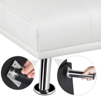 Canapé-lit futon inclinable moderne Yaheetech en simili-cuir