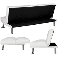 Canapé-lit futon inclinable moderne Yaheetech en simili-cuir