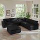 Canapé Sectionnel d'Angle Commix Garni de Plumes 5 places avec Pouf