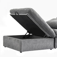 Canapé Sectionnel d'Angle Commix Garni de Plumes 5 places avec Pouf