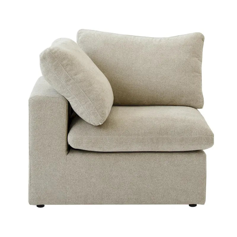 Canapé Sectionnel d'Angle Commix Garni de Plumes 5 places avec Pouf