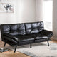 Canapé-lit futon, ensembles futon canapé en similicuir à mémoire de forme, canapé lit de repos convertible, causeuse canapé-lit pour petit espace