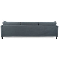 Canapé sectionnel moderne en tissu 108 pouces avec pouf et coussins