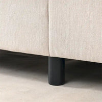 Canapé sectionnel moderne en tissu 108 pouces avec pouf et coussins