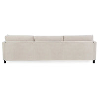 Canapé sectionnel moderne en tissu 108 pouces avec pouf et coussins