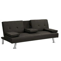 Canapé convertible moderne réglable - Canapé double inclinable en similicuir