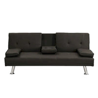 Canapé convertible moderne réglable - Canapé double inclinable en similicuir