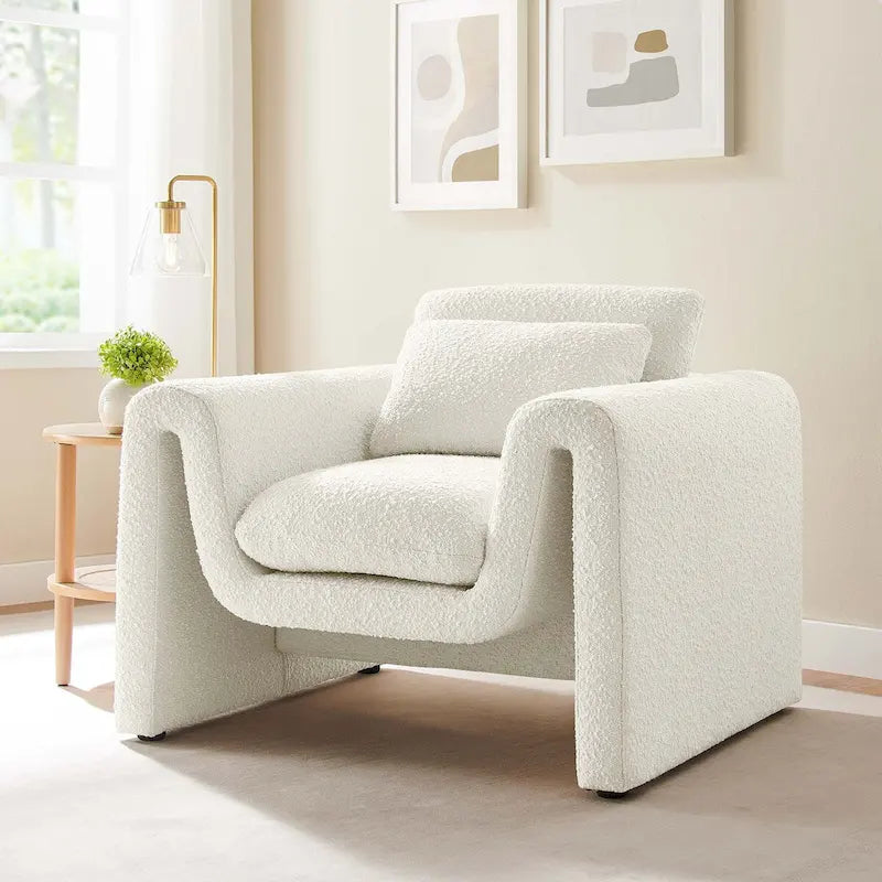 Fauteuil en bouclette Waverly