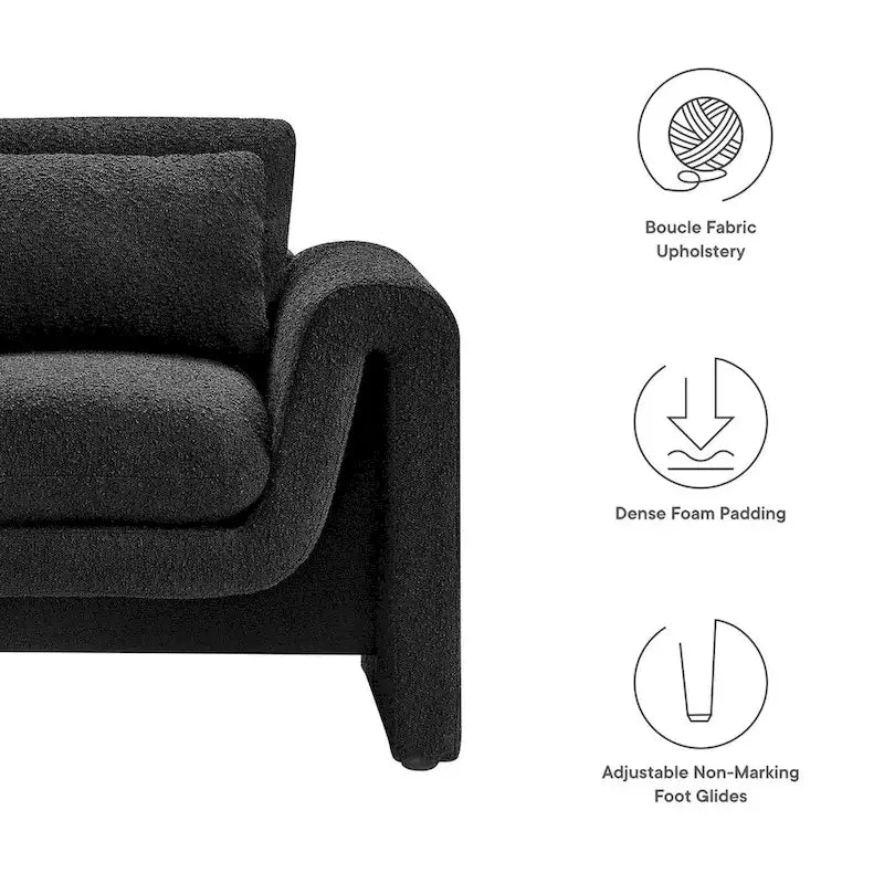 Fauteuil en bouclette Waverly