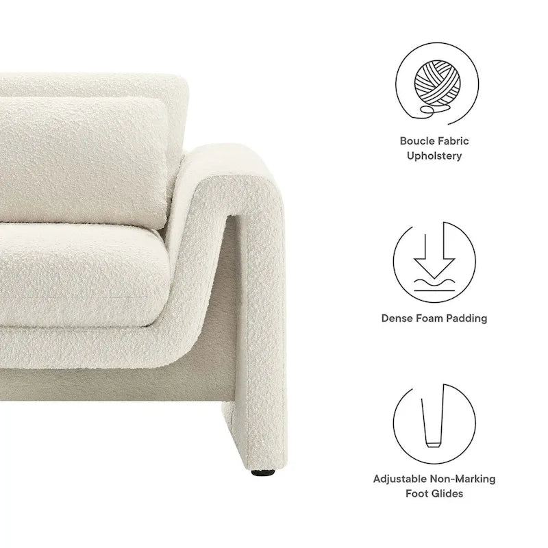 Fauteuil en bouclette Waverly
