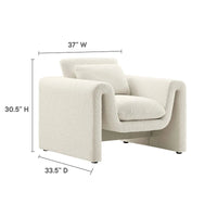 Fauteuil en bouclette Waverly