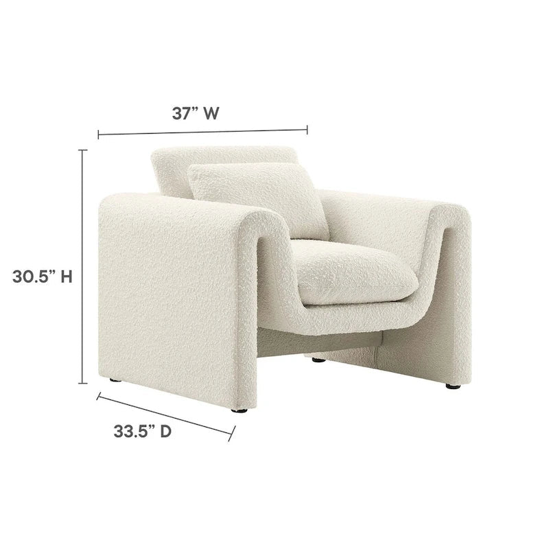 Fauteuil en bouclette Waverly