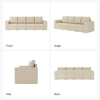 Ottoman en cuir véritable Aurora avec capitonnage de HULALA HOME