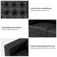 Ottoman en cuir véritable Aurora avec capitonnage de HULALA HOME