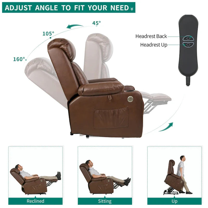 Fauteuil de massage inclinable en PU Moasis