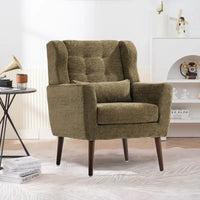 Fauteuil d'appoint mid-century moderne avec coussin de soutien lombaire, lot de 1