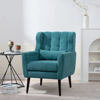 Fauteuil d'appoint mid-century moderne avec coussin de soutien lombaire, lot de 1