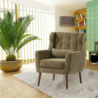 Fauteuil d'appoint mid-century moderne avec coussin de soutien lombaire, lot de 1