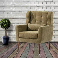 Fauteuil d'appoint mid-century moderne avec coussin de soutien lombaire, lot de 1