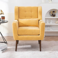 Fauteuil d'appoint mid-century moderne avec coussin de soutien lombaire, lot de 1