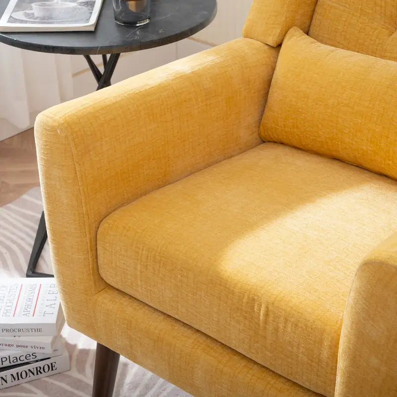 Fauteuil d'appoint mid-century moderne avec coussin de soutien lombaire, lot de 1