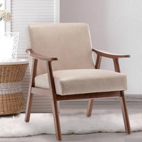 Fauteuil d'appoint à cadre en bois massif
