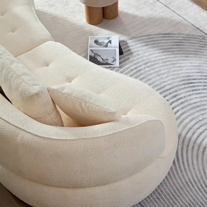 Canapé sectionnel avec coussins amovibles, tissu durable, structure en bois massif