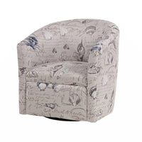 Fauteuil baril pivotant en polyester Sea Oat