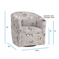 Fauteuil baril pivotant en polyester Sea Oat